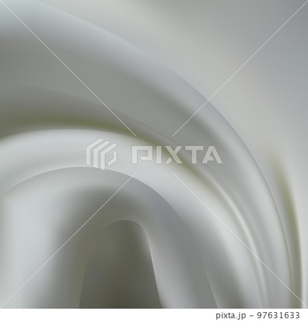 Gray Satin Silky Cloth Fabric Textile Drape with Crease Wavy Folds background.With soft waves and,waving in the wind Texture of crumpled paper. object ,illustration. eps 10 97631633