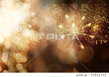 new year background with fireworks 97632142