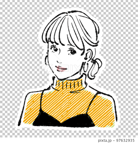 女性のイラスト素材 97632935