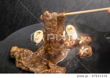 すきやき　Tasty sukiyaki Japanese cuisine  97633326