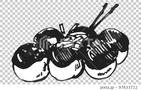 Takoyaki hand-drawn vector Takoyaki hand-drawn vector 97633712