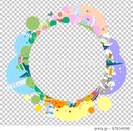 四季をイメージするタイトルバックの背景イラスト04 97634096