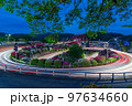 満開のツツジと音戸大橋の夜の風景 97634660