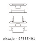 プリンターのイラスト 2種 97635491