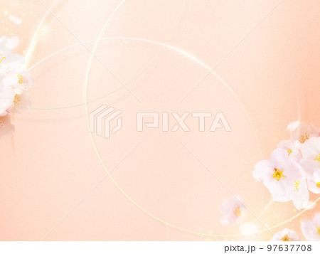 キラキラした桜の背景 97637708