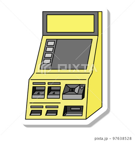 ステッカー風の単品アイコン　券売機 97638528