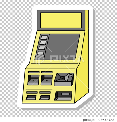 ステッカー風の単品アイコン　券売機 97638528