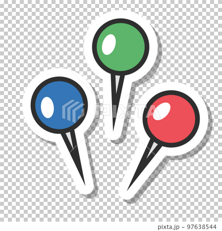 Sticker style single item icon Thumbtack 2 Sticker style single item icon Thumbtack 2 97638544