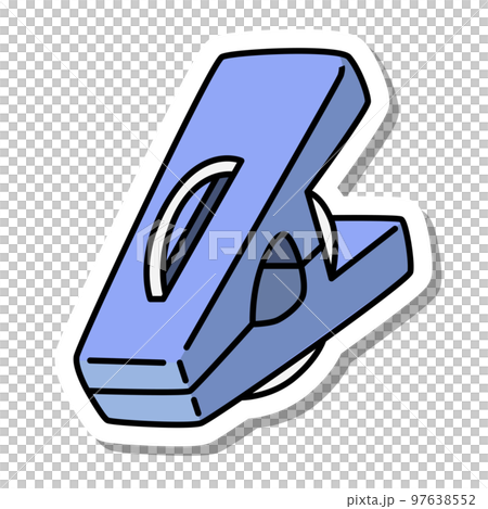 Sticker style single item icon clothespins Sticker style single item icon clothespins 97638552