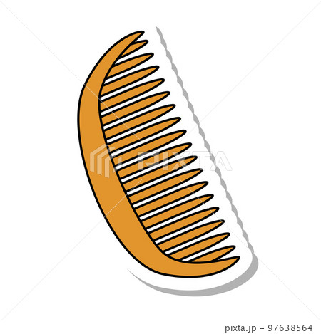 ステッカー風の単品アイコン くし ステッカー風の単品アイコン くし 97638564