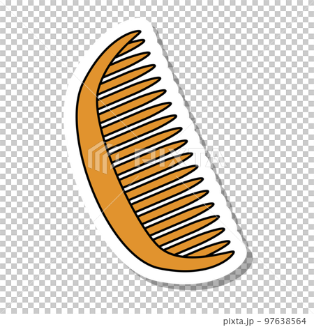 ステッカー風の単品アイコン くし ステッカー風の単品アイコン くし 97638564
