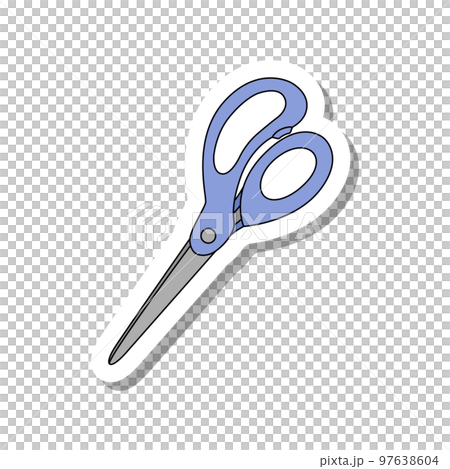 Sticker style single item icon scissors Sticker style single item icon scissors 97638604