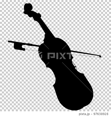 Violin fashionable silhouette illustration material Violin fashionable silhouette illustration material 97638928