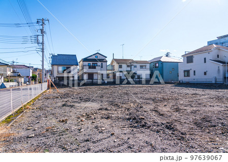 整備された広い更地の風景 97639067