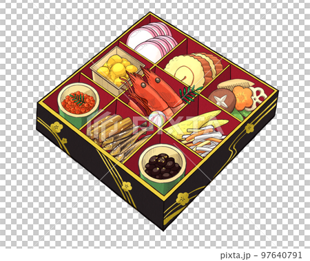 New Year's New Year set illustration 97640791