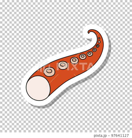 Sticker style single item icon octopus legs Sticker style single item icon octopus legs 97641127