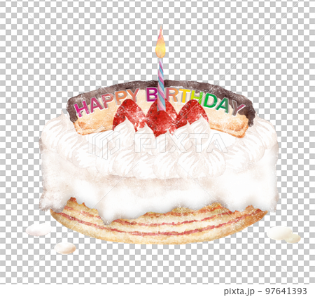 ケーキ 水彩画 手描き ショートケーキ 手描き 水彩のイラスト素材 [63300144] - PIXTA