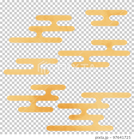 Illustration of gold haze pattern with watercolor touch 97641725