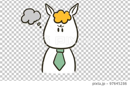 モヤモヤする馬のビジネスマン 97645286
