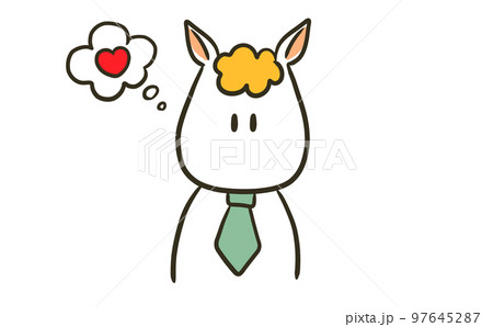 好きなことを考える馬のビジネスマン 97645287