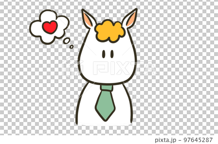 好きなことを考える馬のビジネスマン 97645287