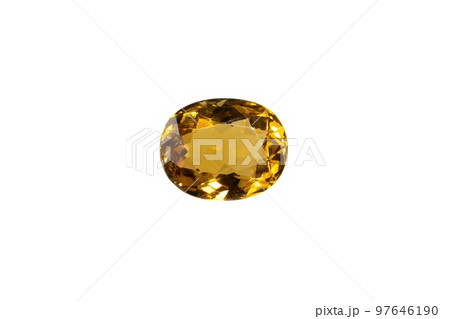 Natural mali garnet gemstone isolated on white background Natural mali garnet gemstone isolated on white background 97646190