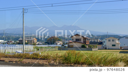 Beautiful countryside scenery in sunny day 97648026