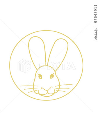 うさぎの顔　ゴールド　　 97648911