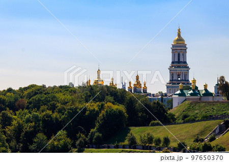 View of the Kiev Pechersk Lavra, also known as the Kiev Monastery of the Caves in Ukraine View of the Kiev Pechersk Lavra, also known as the Kiev Monastery of the Caves in Ukraine 97650370