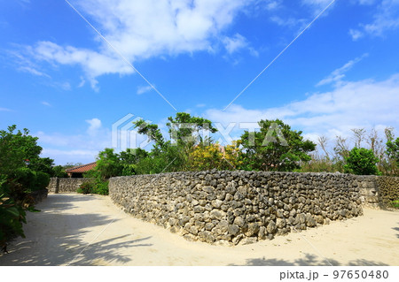 竹富島 赤瓦屋根の家々 竹富島 赤瓦屋根の家々 97650480