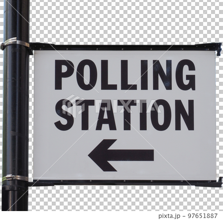 Polling station sign transparent PNG 97651887
