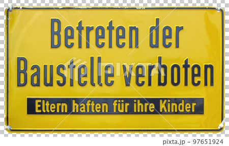 German sign transparent PNG. Trespassing forbidden. 97651924