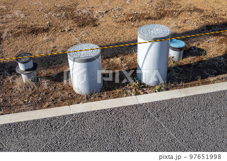建築現場の屋外排水設備 建築現場の屋外排水設備 97651998