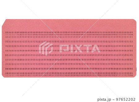 Punched card transparent background 97652202