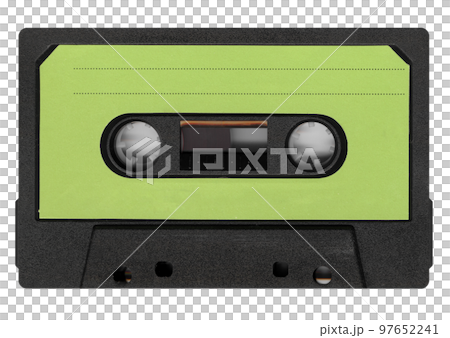 magnetic tape cassette with green label transparent PNG magnetic tape cassette with green label transparent PNG 97652241