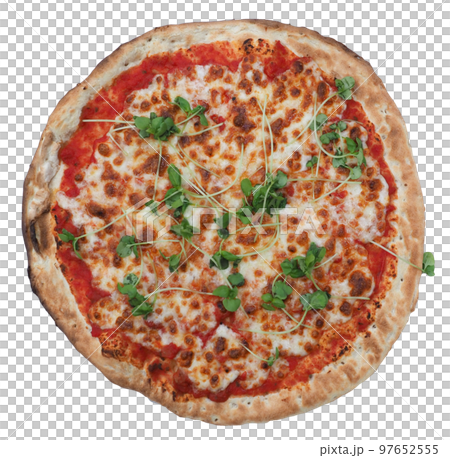 margherita pizza baked food transparent PNG 97652555