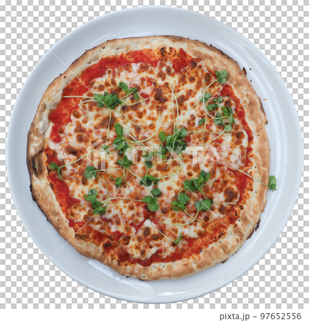 margherita pizza baked food transparent PNG 97652556