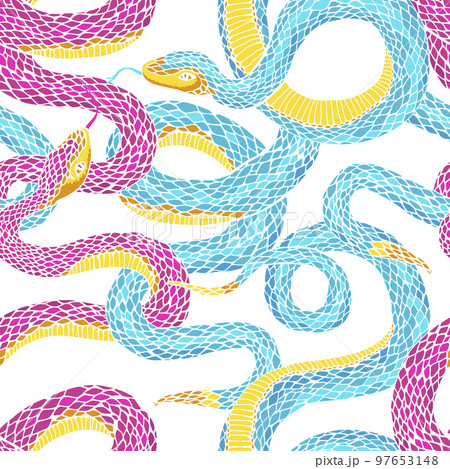 Pattern with snakes. 97653148