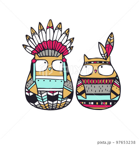 American indian owls. 97653238
