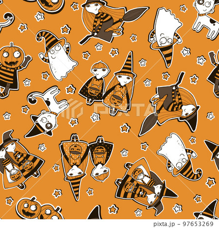 Halloween seamless vector pattern. 97653269