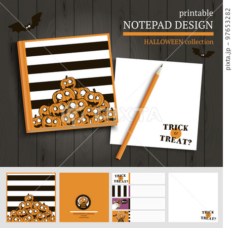 Halloween vector printable set. Halloween vector printable set. 97653282