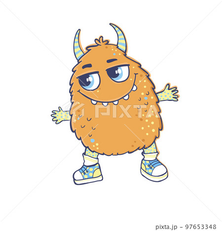 Cute monster illustration. Cute monster illustration. 97653348