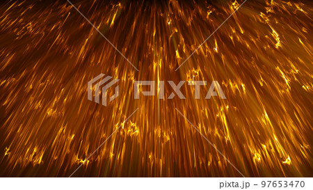 黒い背景に雨が降る画像 97653470