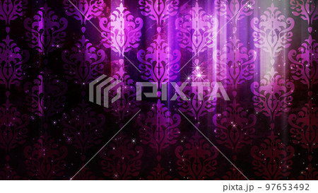 色のついた背景にキラキラが舞い、縦ラインが光る 97653492