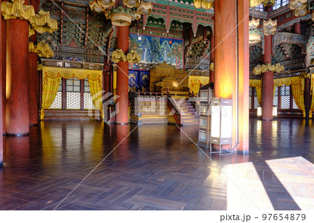 castle of royal Changdeokgung Palace in Seoul, South Korea 97654879