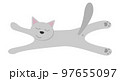 Webgray cat, Simple drawing of a cat on a white background 97655097