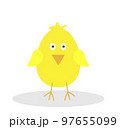 yellow chicken, Doodle drawing, chicken doodle. Simple vector illustration of chicken with lines. 97655099