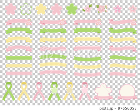 櫻花花紋緞帶緞帶裝飾變化 櫻花花紋緞帶緞帶裝飾變化 97656055