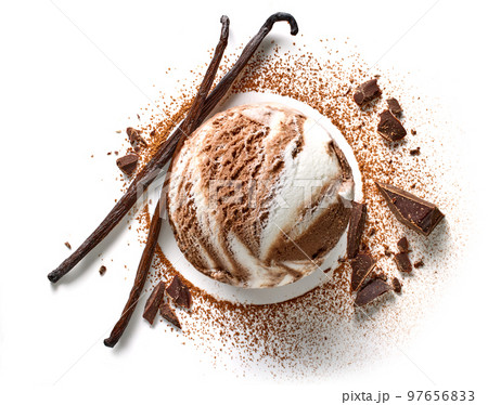 vanilla and chocolate ice cream vanilla and chocolate ice cream 97656833