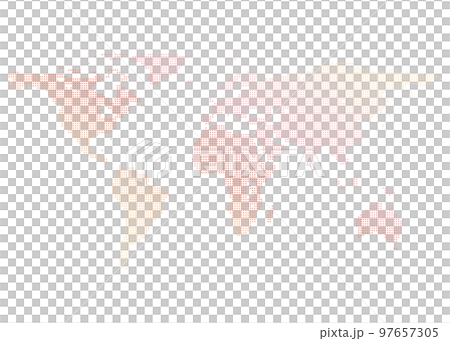 A cute and fluffy world map illustration in pink with a dot pattern and gradient A cute and fluffy world map illustration in pink with a dot pattern and gradient 97657305